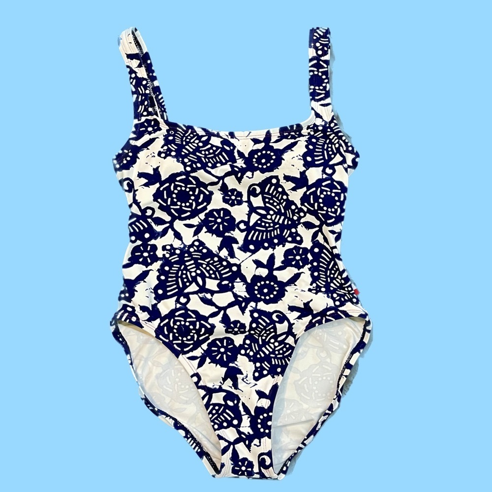 Tommy Hilfiger Abstract Sea Turtle One Piece Swimsuit Size 6